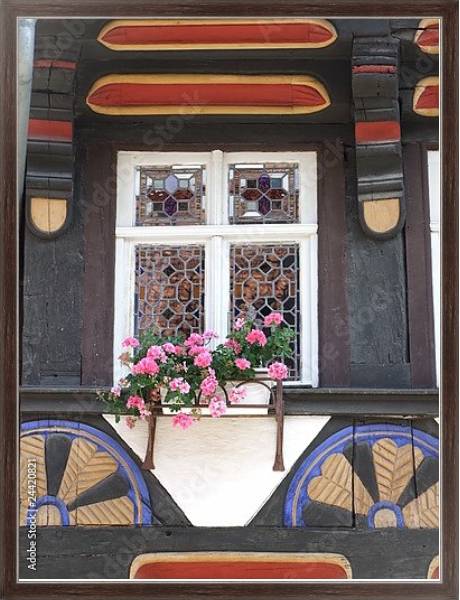 Постер Германия. Вернигероде, окно с типом исполнения На холсте в раме в багетной раме 221-02