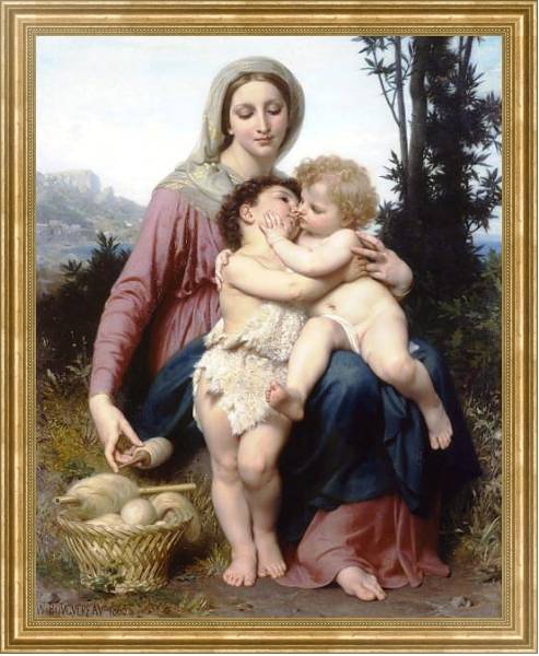 Постер Святое семейство 2 с типом исполнения На холсте в раме в багетной раме NA033.1.051