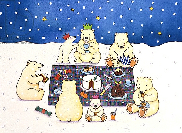 Постер Polar Bear Picnic, 1997 с типом исполнения На холсте без рамы