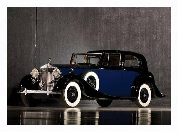 Постер Rolls-Royce Phantom Sedanca de Ville (II) '1937 с типом исполнения На холсте в раме в багетной раме 221-03