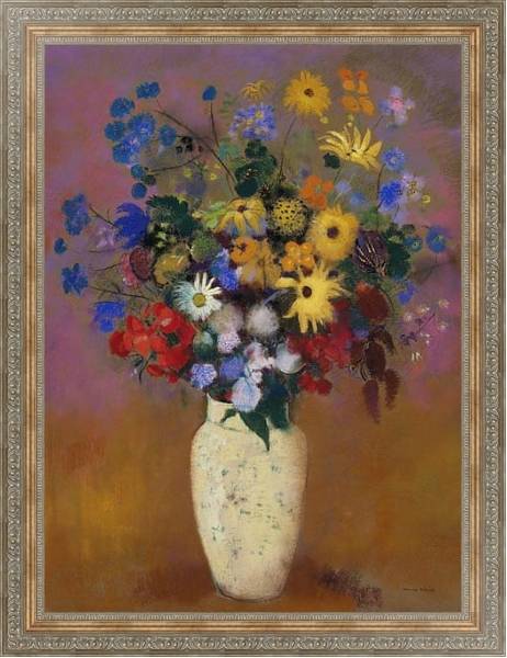 Постер Vase of Flowers (2) с типом исполнения На холсте в раме в багетной раме 484.M48.310