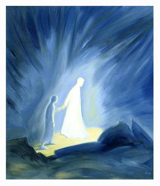 Постер Even in the darkness of out sufferings Jesus is close to us, 1994 с типом исполнения На холсте в раме в багетной раме 221-03