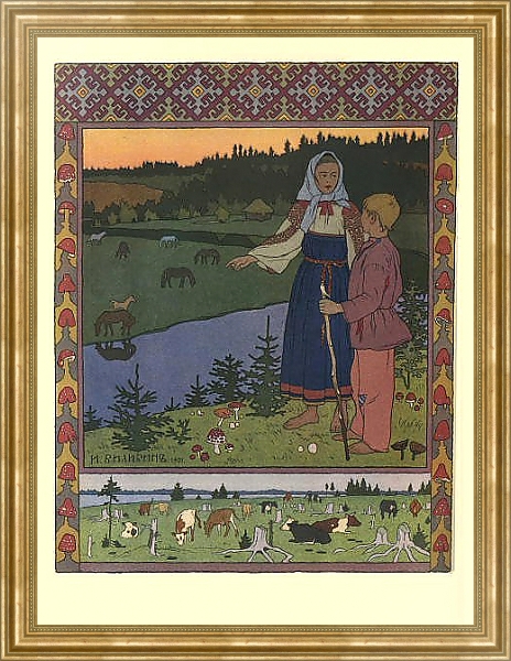 Постер Русские народные сказки 3 с типом исполнения На холсте в раме в багетной раме NA033.1.051