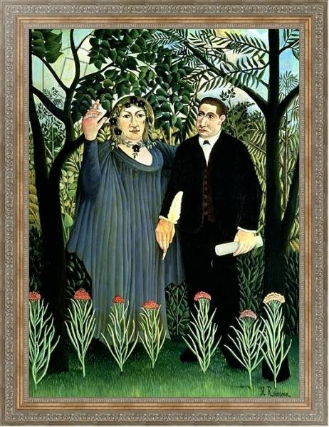 Постер The Muse Inspiring the Poet, 1908-09 с типом исполнения На холсте в раме в багетной раме 484.M48.310