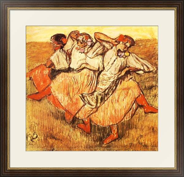 Постер Три русские танцовщицы с типом исполнения Под стеклом в багетной раме 1.023.036