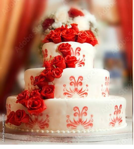 Постер Свадебный торт с типом исполнения На холсте без рамы