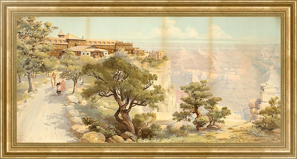 Постер El Tovar, Grand Canyon, Arizona с типом исполнения На холсте в раме в багетной раме NA033.1.051
