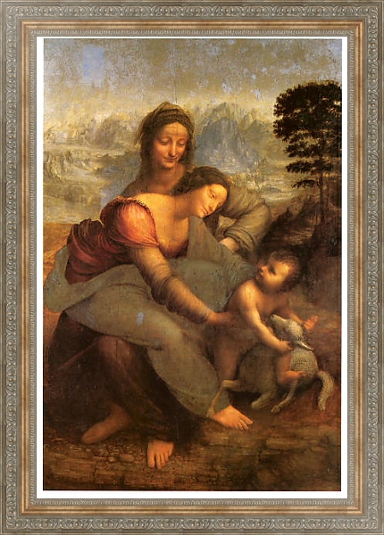 Постер Анна, Мария и младенец Иисус с типом исполнения На холсте в раме в багетной раме 484.M48.310