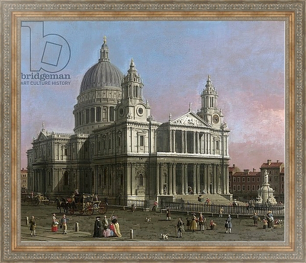 Постер St. Paul's Cathedral, 1754 с типом исполнения На холсте в раме в багетной раме 484.M48.310