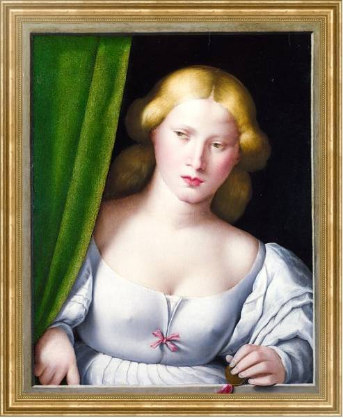 Постер Женщина у окна 2 с типом исполнения На холсте в раме в багетной раме NA033.1.051