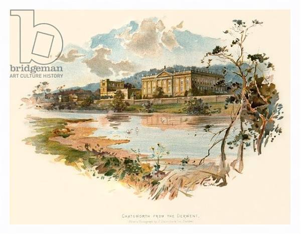 Постер Chatsworth from the Derwent с типом исполнения На холсте в раме в багетной раме 221-03