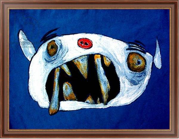 Постер Monster with long teeth с типом исполнения На холсте в раме в багетной раме 35-M719P-83