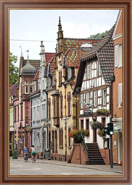 Постер Германия. Сельская улочка с типом исполнения На холсте в раме в багетной раме 35-M719P-83