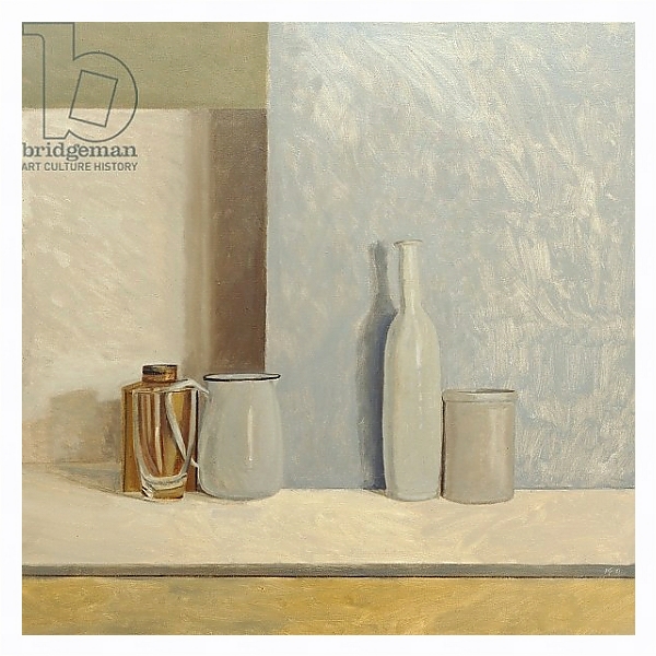 Постер Pale Grey and Blue с типом исполнения На холсте в раме в багетной раме 221-03