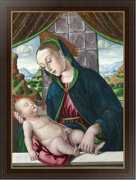 Постер Дева Мария с младенцем 22 с типом исполнения На холсте в раме в багетной раме 1.023.151