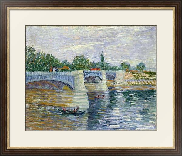 Постер Seine with the Pont de la Grande Jette, The с типом исполнения Под стеклом в багетной раме 1.023.036