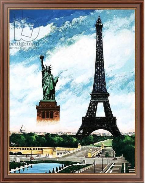 Постер Who built the Eiffel Tower? Alexandre Gustave Eiffel с типом исполнения На холсте в раме в багетной раме 35-M719P-83