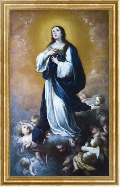 Постер Концепция невинной Девы Марии с типом исполнения На холсте в раме в багетной раме NA033.1.051