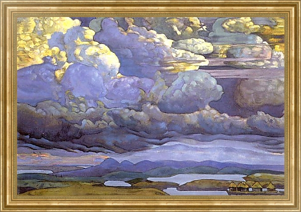 Постер Небесный бой.1912 с типом исполнения На холсте в раме в багетной раме NA033.1.051