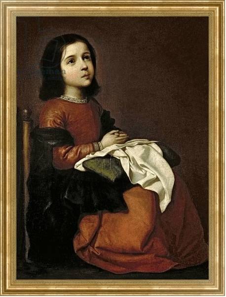 Постер The Childhood of the Virgin, c.1660 с типом исполнения На холсте в раме в багетной раме NA033.1.051