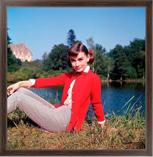 Постер Хепберн Одри 273 с типом исполнения На холсте в раме в багетной раме 221-02