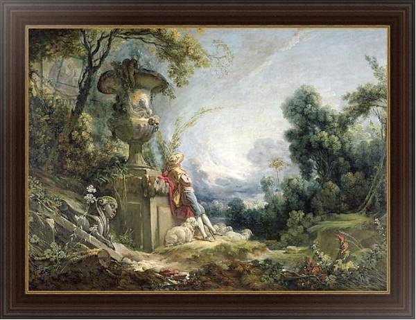 Постер Pastoral Scene, or Young Shepherd in a Landscape с типом исполнения На холсте в раме в багетной раме 1.023.151