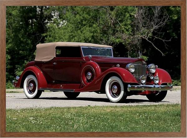 Постер Packard Super Eight Convertible Victoria '1934 с типом исполнения На холсте в раме в багетной раме 1727.4310