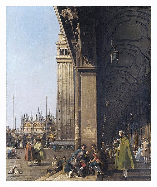 Постер Венеция -Площадь Сан Марко с типом исполнения На холсте в раме в багетной раме 221-03