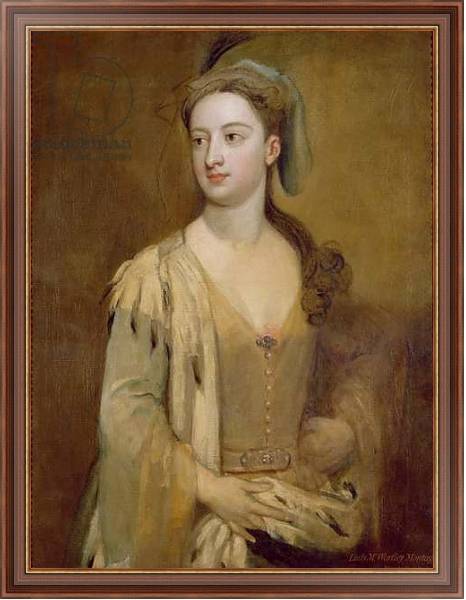 Постер A Woman, called Lady Mary Wortley Montagu, c.1715-20 с типом исполнения На холсте в раме в багетной раме 35-M719P-83