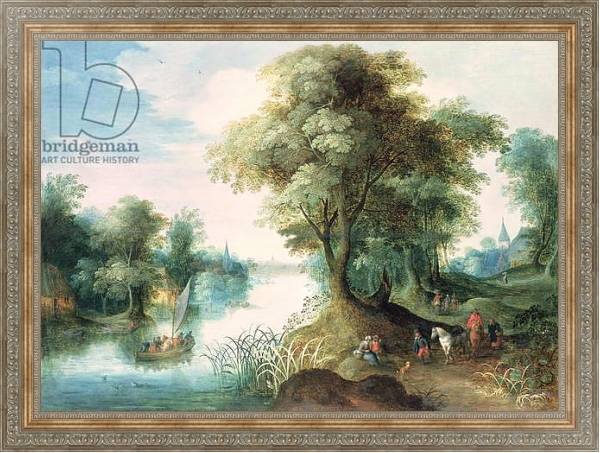 Постер River Landscape 2 с типом исполнения На холсте в раме в багетной раме 484.M48.310