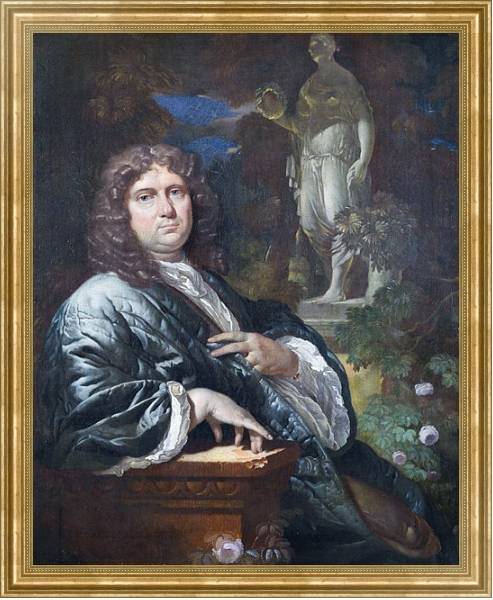 Постер Портрет человека в стеганой мантии с типом исполнения На холсте в раме в багетной раме NA033.1.051