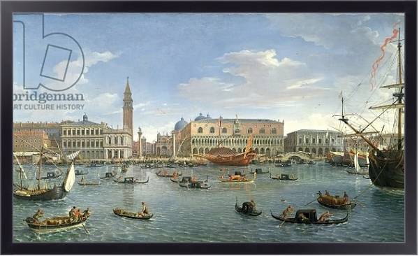 Постер View of Venice from the Island of San Giorgio, 1697 с типом исполнения На холсте в раме в багетной раме 221-01