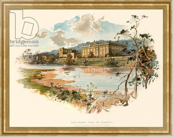 Постер Chatsworth from the Derwent с типом исполнения На холсте в раме в багетной раме NA033.1.051
