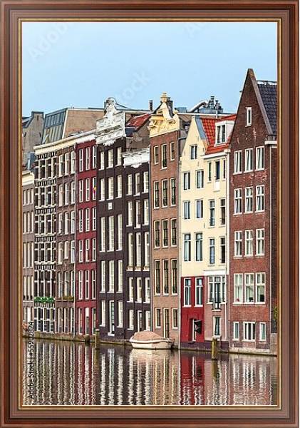 Постер Голландия. Амстердам. Улица Дамрак  3 с типом исполнения На холсте в раме в багетной раме 35-M719P-83