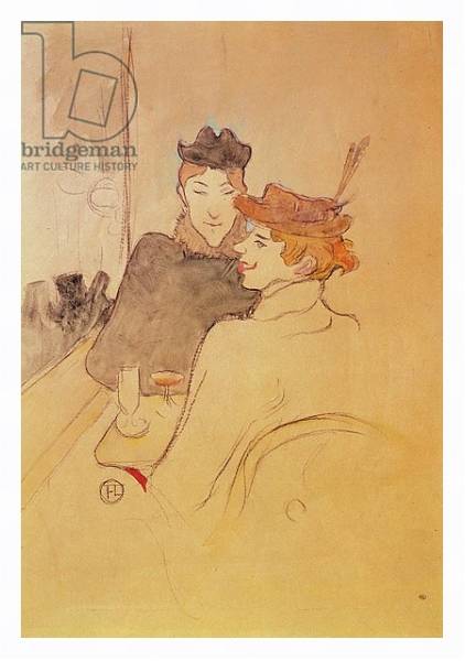 Постер Two women sitting in a cafe с типом исполнения На холсте в раме в багетной раме 221-03