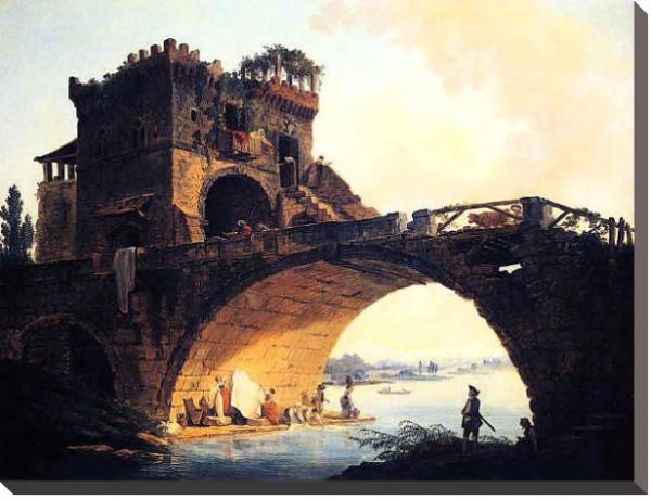 Постер Старый мост с типом исполнения На холсте без рамы
