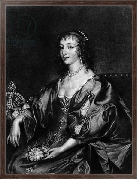 Постер Henrietta Maria, illustration from 'Portraits of Characters Illustrious in British History',] с типом исполнения На холсте в раме в багетной раме 221-02