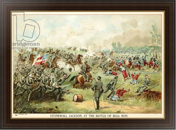 Постер Stonewall Jackson, at the battle of Bull Run с типом исполнения На холсте в раме в багетной раме 1.023.151