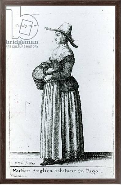 Постер English Country Woman, 1643 с типом исполнения На холсте в раме в багетной раме 221-02