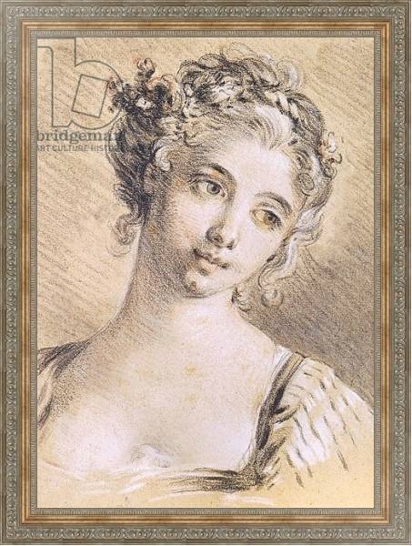 Постер Head of a Young Girl с типом исполнения На холсте в раме в багетной раме 484.M48.310