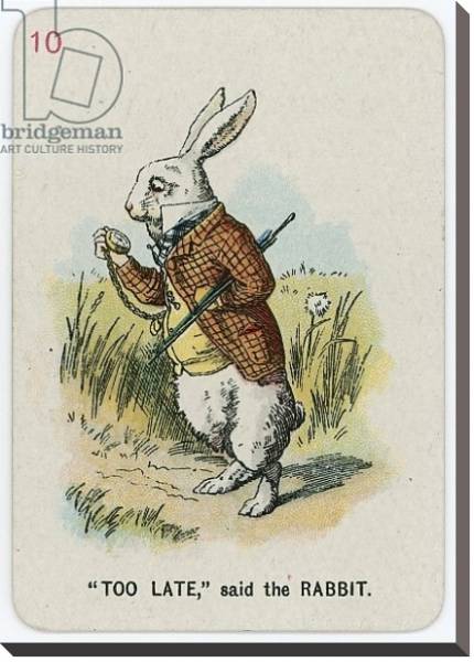 Постер Too Late, said the Rabbit с типом исполнения На холсте без рамы