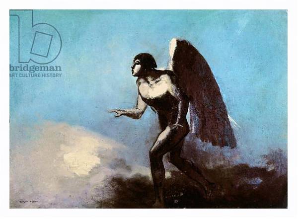 Постер The Winged Man or, Fallen Angel, before 1880 с типом исполнения На холсте в раме в багетной раме 221-03