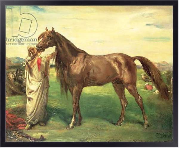 Постер Hadji, an Arabian Stallion, 1853 с типом исполнения На холсте в раме в багетной раме 221-01