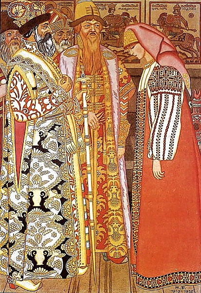 Постер Стрельчиха перед царем и свитой с типом исполнения На холсте без рамы