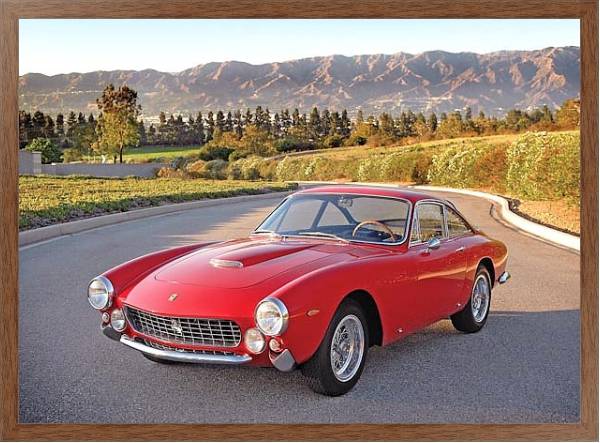 Постер Ferrari 250 GT Lusso '1962–64 дизайн Pininfarina с типом исполнения На холсте в раме в багетной раме 1727.4310