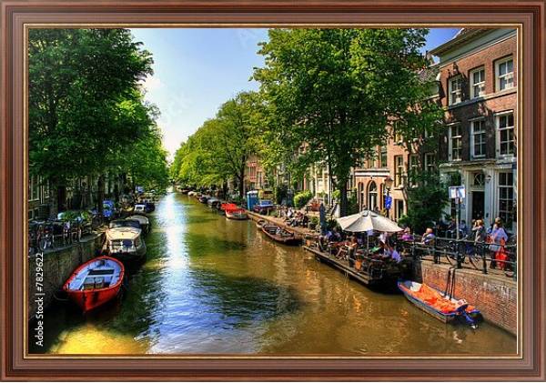 Постер Амстердам. Голландия 2 с типом исполнения На холсте в раме в багетной раме 35-M719P-83
