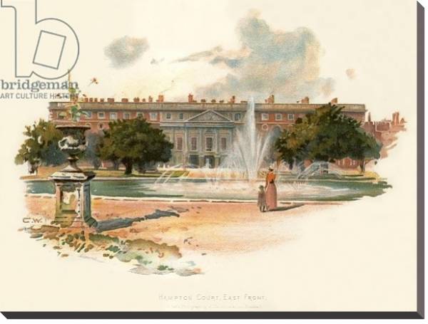 Постер Hampton court, east front с типом исполнения На холсте без рамы