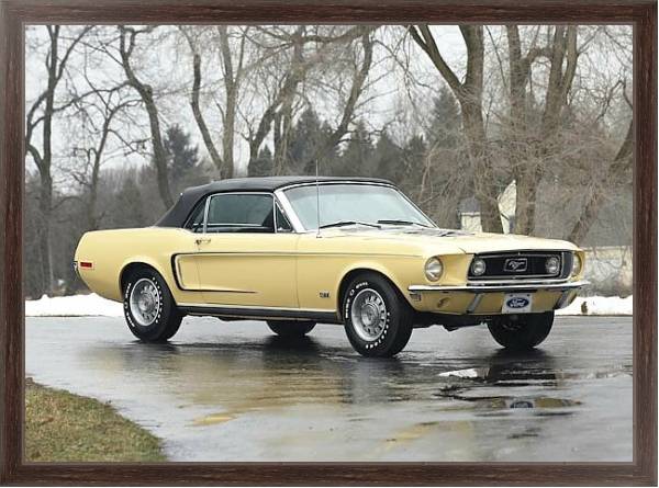 Постер Mustang GT Convertible '1968 с типом исполнения На холсте в раме в багетной раме 221-02