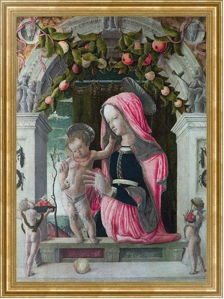 Постер Дева Мария с младенцем 7 с типом исполнения На холсте в раме в багетной раме NA033.1.051