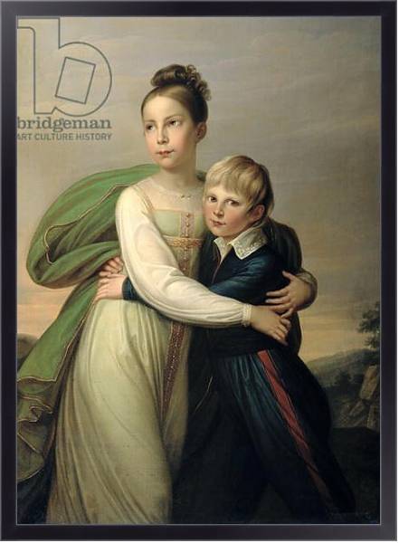 Постер Prince Albrecht and Princess Louise, c.1817 с типом исполнения На холсте в раме в багетной раме 221-01